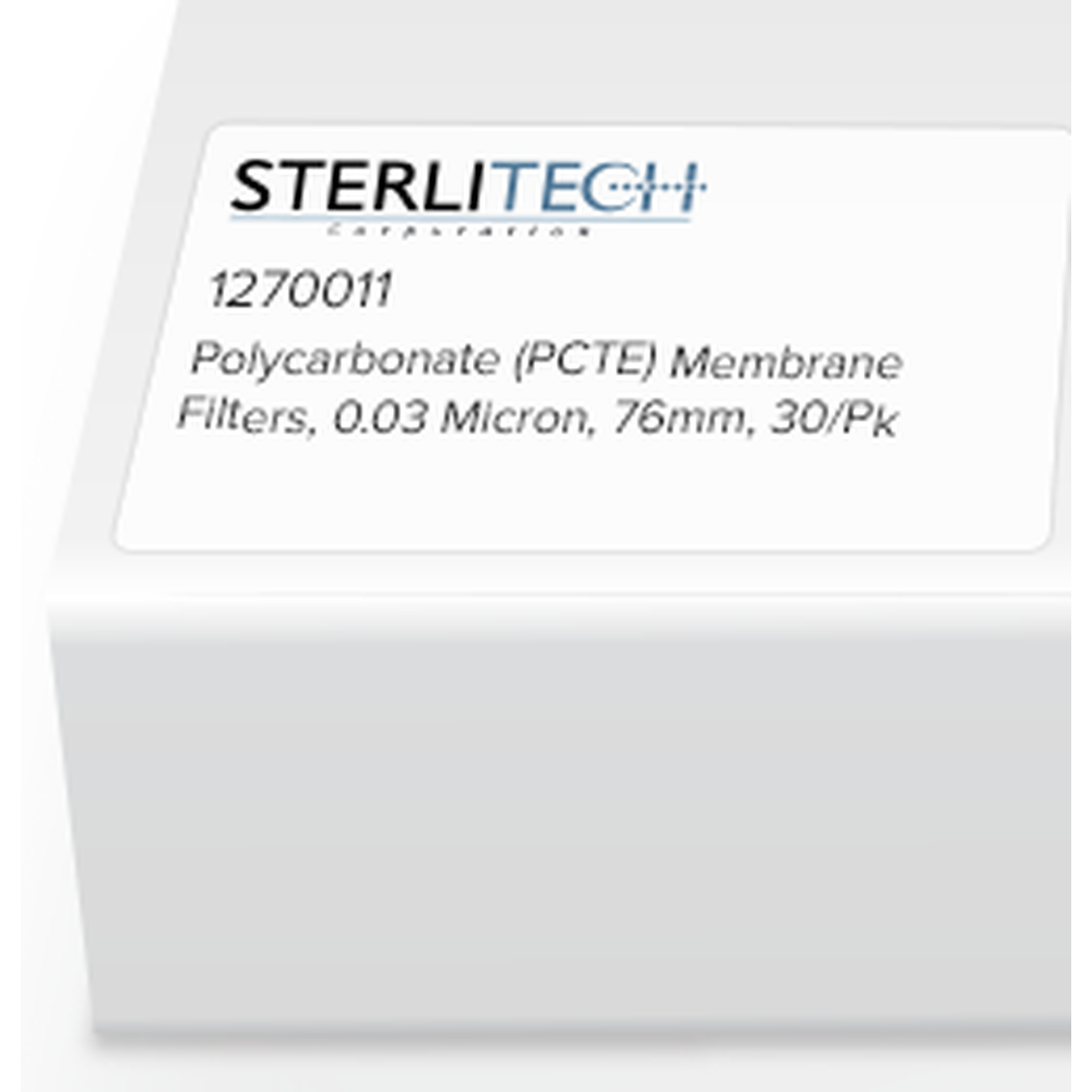 Polycarbonate (PCTE) Membrane Filters, 0.03 Micron, 76mm, 30/Pk