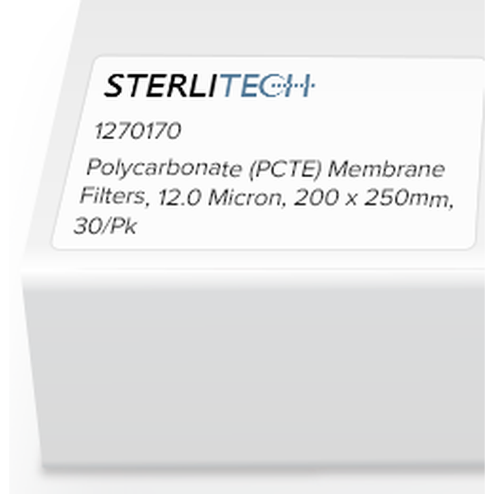 Polycarbonate (PCTE) Membrane Filters, 12.0 Micron, 200 x 250mm, 30/Pk
