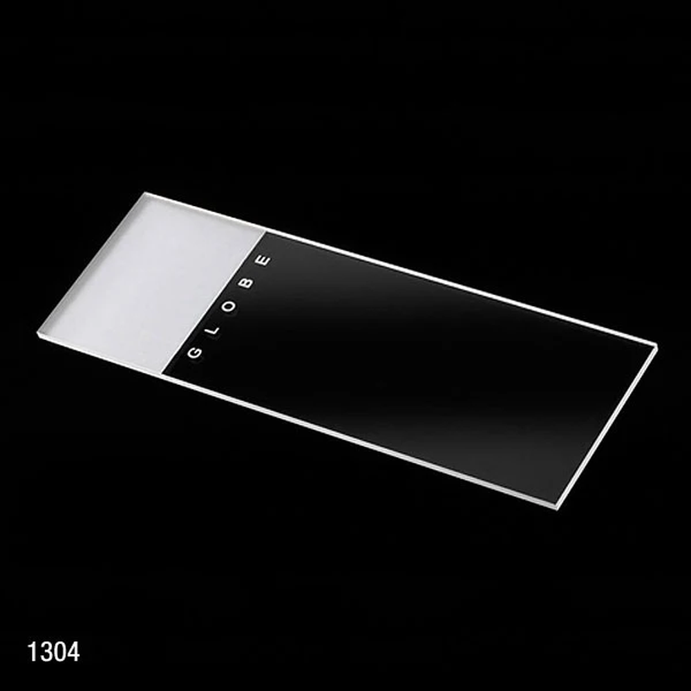Microscope Slides, Glass, 25 x 75mm, 90 Ground Edges, Frosted, 1 End, 1 Side, 72/Box, 20 Boxes/Case (10 Gross)