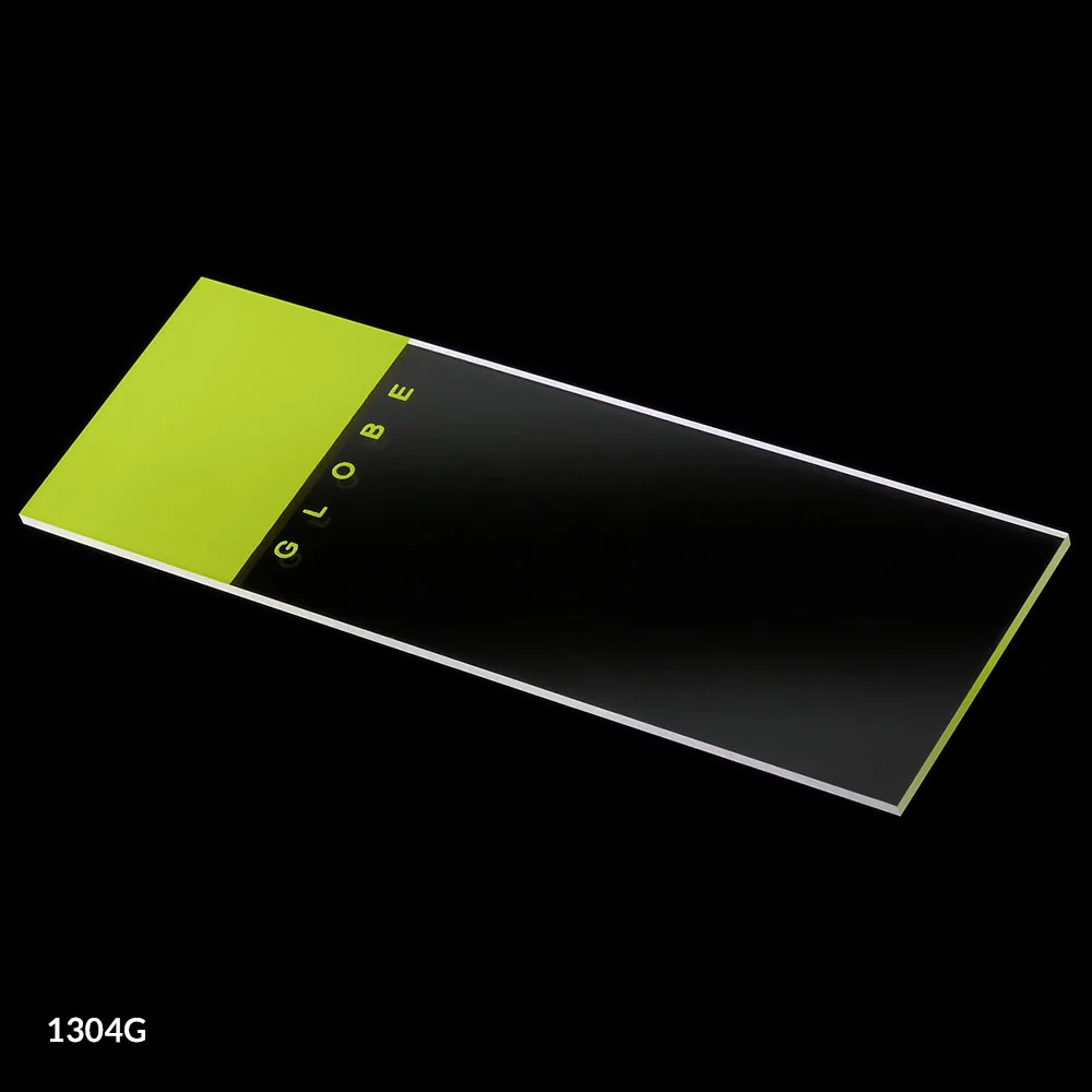 Microscope Slides, Glass, 25 x 75mm, 90 Ground Edges, Green Frosted, 72/Box, 20 Boxes/Case (10 Gross)