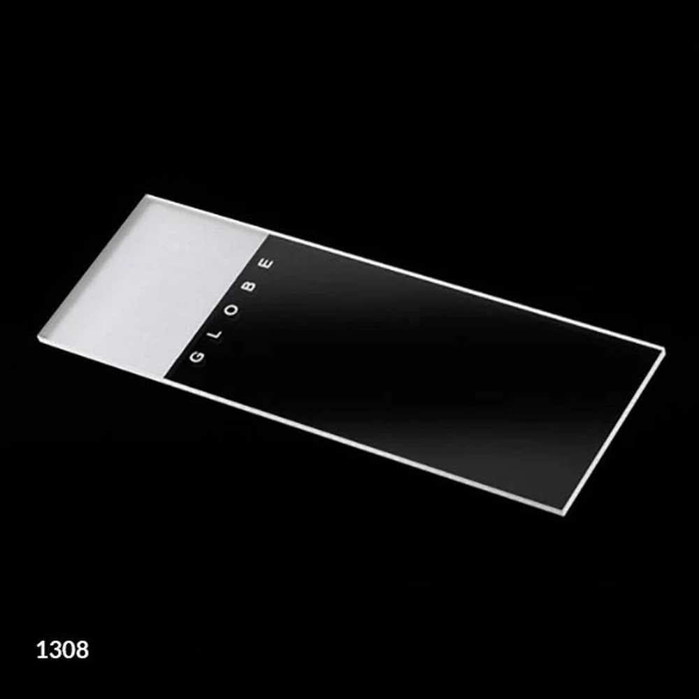 Microscope Slides, Glass, 25 x 75mm, 90 Ground Edges, Frosted, 1 End, Both Sides, 72/Box, 20 Boxes/Case (10 Gross)