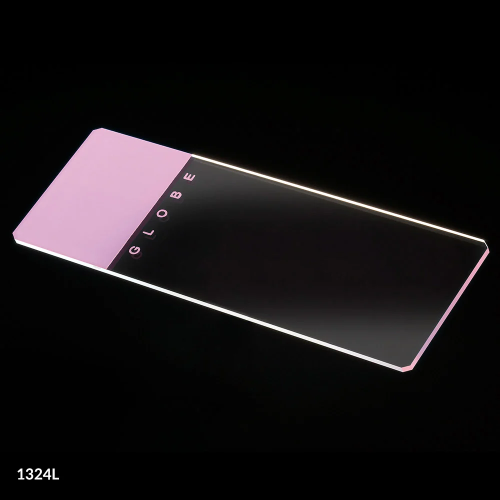 Microscope Slides, Glass, 25 x 75mm, 90 Ground Edges with Safety Corners, Lilac Frosted, 72/Box, 20 Boxes/Case (10 Gross)