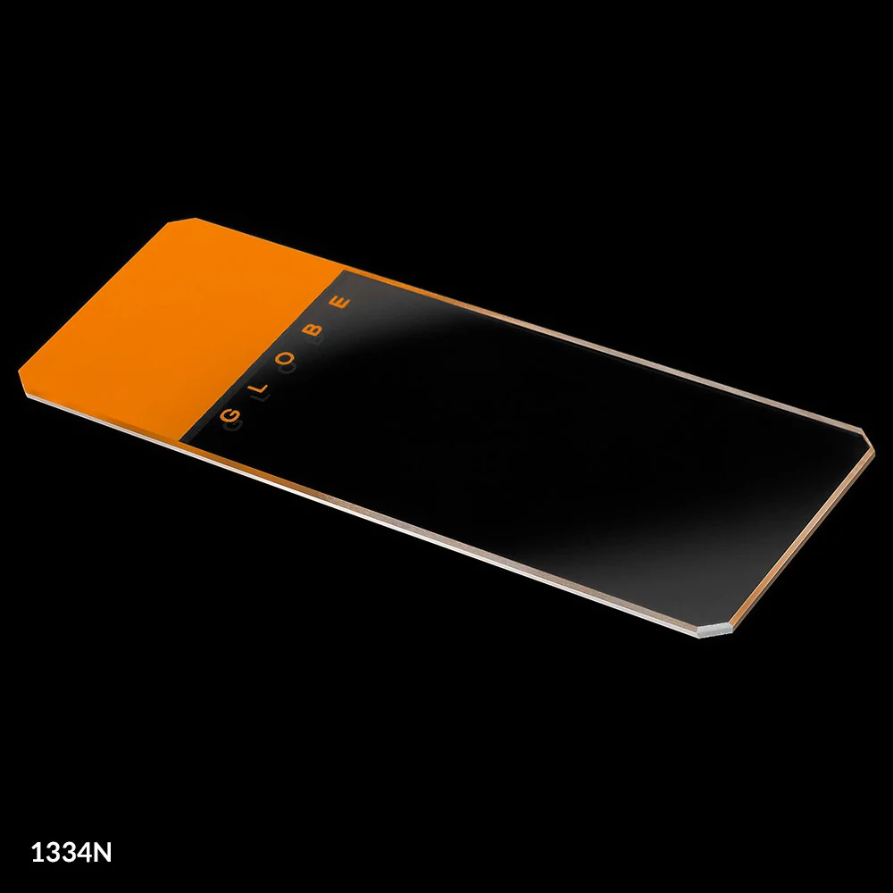 Microscope Slides, Glass, 25 x 75mm, 45 Beveled Edges, Clipped Corners, Orange Frosted, 72/Box, 20 Boxes/Case (10 Gross)