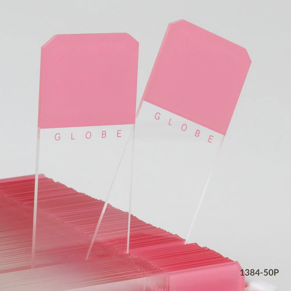 Microscope Slides, Diamond White Glass, 25 x 75mm, 45 Beveled Edges, Clipped Corners, PINK Frosted, 72/Box, 20 Boxes/Case (10 Gross)