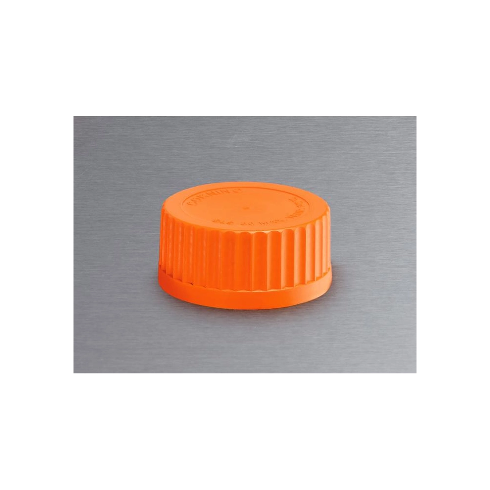 Corning GLS80 Orange Polypropylene Screw Cap with Plug Seal