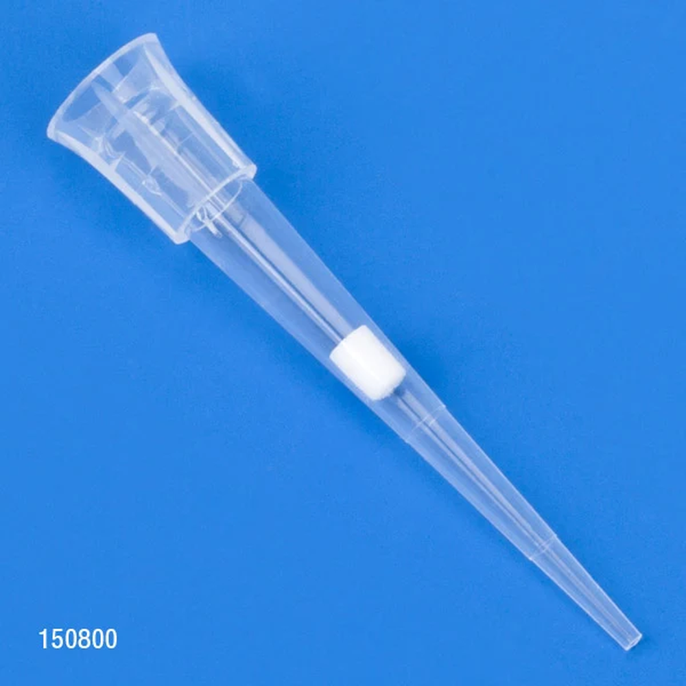 Filter Pipette Tip, 0.1 - 10uL, Certified, Universal, Low Retention, Graduated, 31mm, Natural, STERILE, 96/Rack, 10 Racks/Box - CS/4800