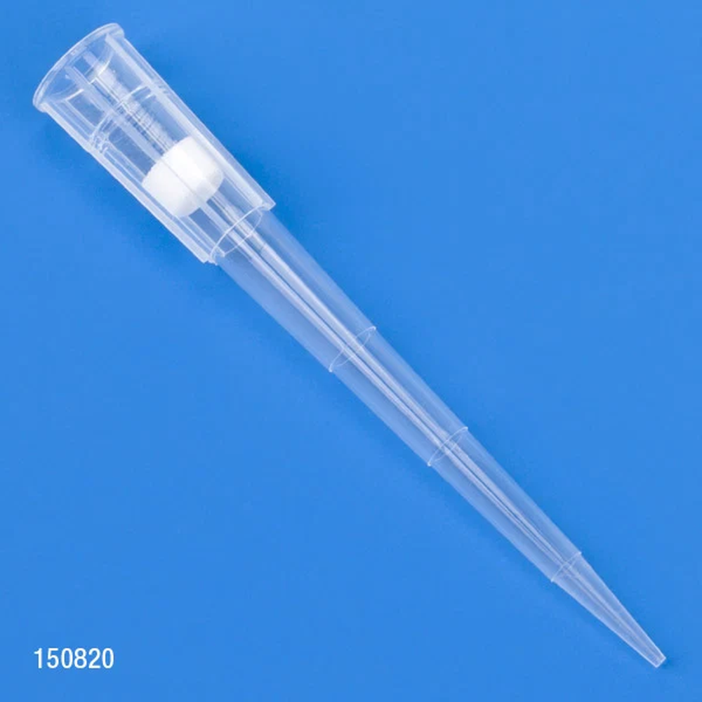 Filter Pipette Tip, 1 - 200uL, Certified, Universal, Low Retention, Graduated, 54mm, Natural, STERILE, 96/Rack, 10 Racks/Box - CS/4800