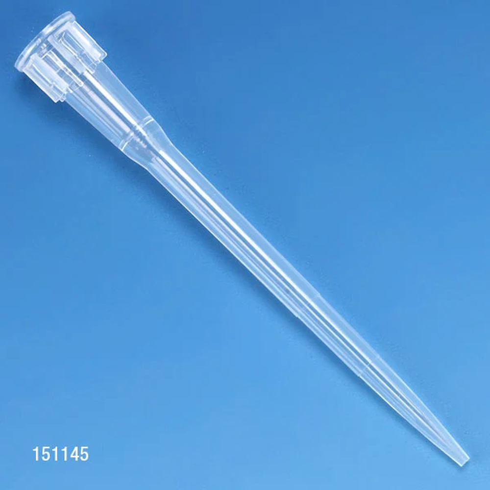 Pipette Tip, 0.1 - 20uL, Certified, Universal, Natural, 45mm, Extended Length, 96/Rack, 10 Racks/Box - CS/4800