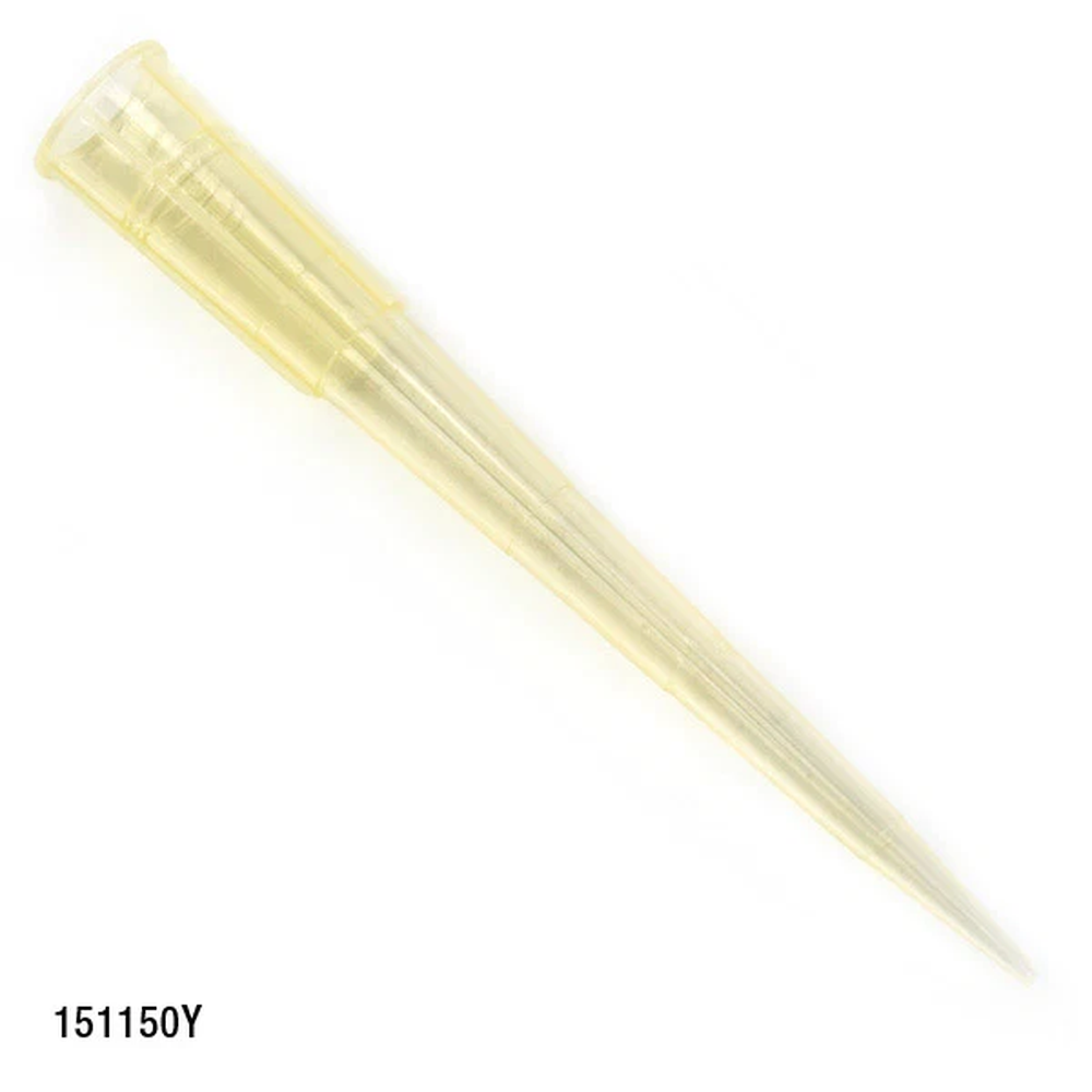Pipette Tip, 1 - 200uL, Certified, Universal, Graduated, Yellow, 54mm, 96/Rack, 10 Racks/Box - CS/4800