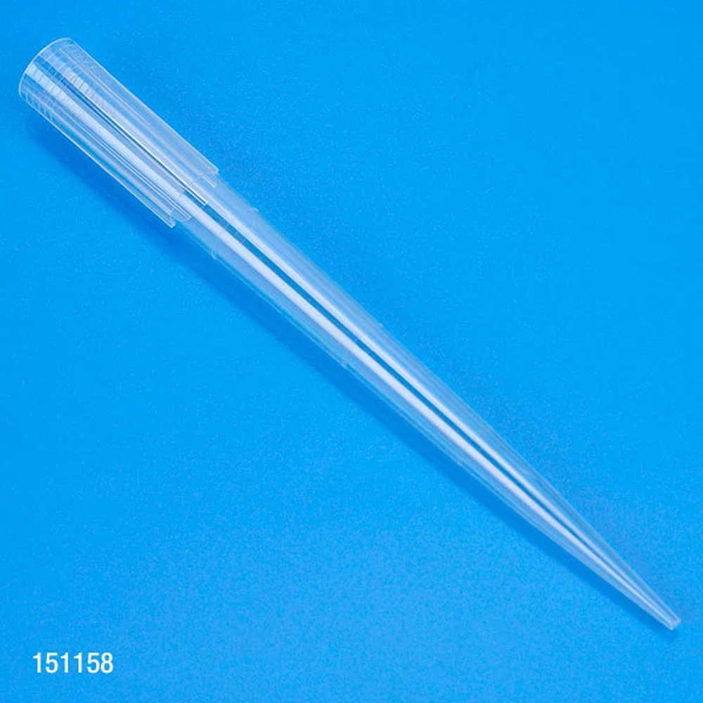 Pipette Tip, 100 - 1300uL, Certified, Universal, Graduated, Natural, 98mm, Extended Length, 500/Stand-Up Resealable Bag - cs-10000