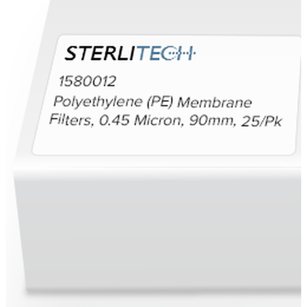Polyethylene Membrane Filters, 0.45 Micron, 90mm, 25/Pk