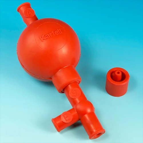 Pipette Filler, Synthetic Rubber, with Adapter, Red - CS/60