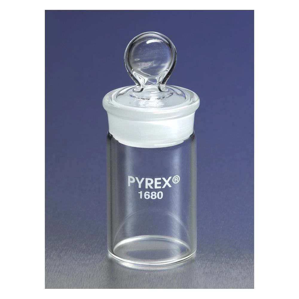 PYREX 12mL Tall Weighing Bottle with Short Length 14/10 Standard Taper Joint