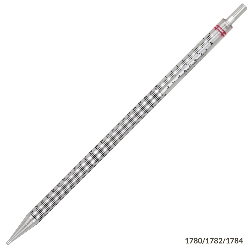 Serological Pipette, 25mL, PS, Standard Tip, 345mm, STERILE, Red Band, Bulk, 25/Bag