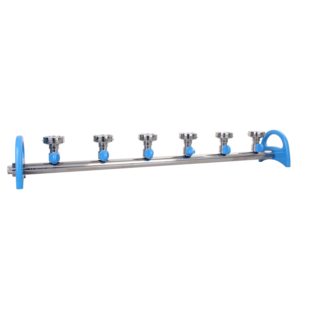 MultiVac 600-MB, 6-Branch Stainless Steel Manifold w/ Rocker SF funnel adaptor