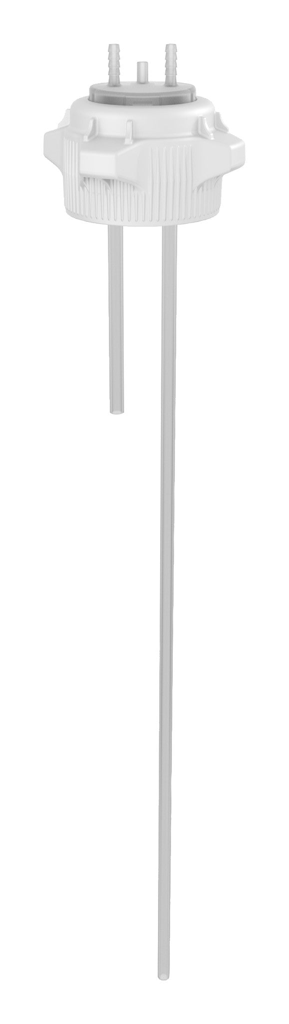 VersaCap 83 mm (83B) Carboy and Bottle Cap with Tubing, Open Cap with Tangle Free Hose Barb Adapter, Two 1/4 Inch Barbs with Tubing, 1/EA