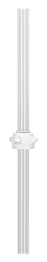 EZBio Silicone Cap System, VersaCap 53B, Open Cap w/ 2x 1/4" & 1x 1/8" Tubing, 1/EA