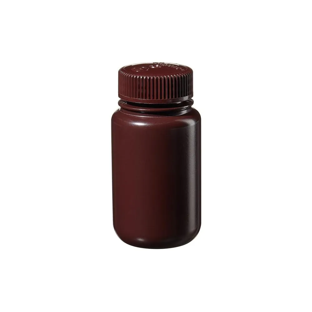 Amber Wide-Mouth Bottle HDPE 125 mL