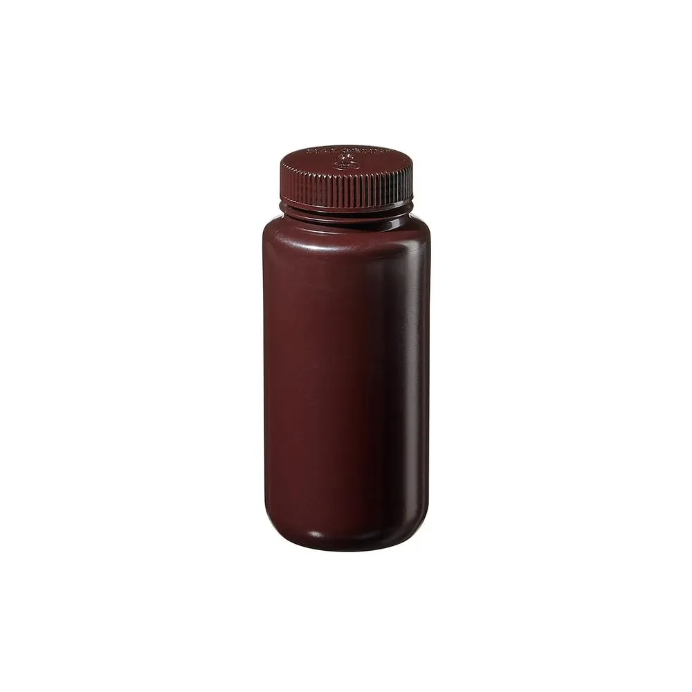 Amber Wide-Mouth Bottle HDPE 500 mL