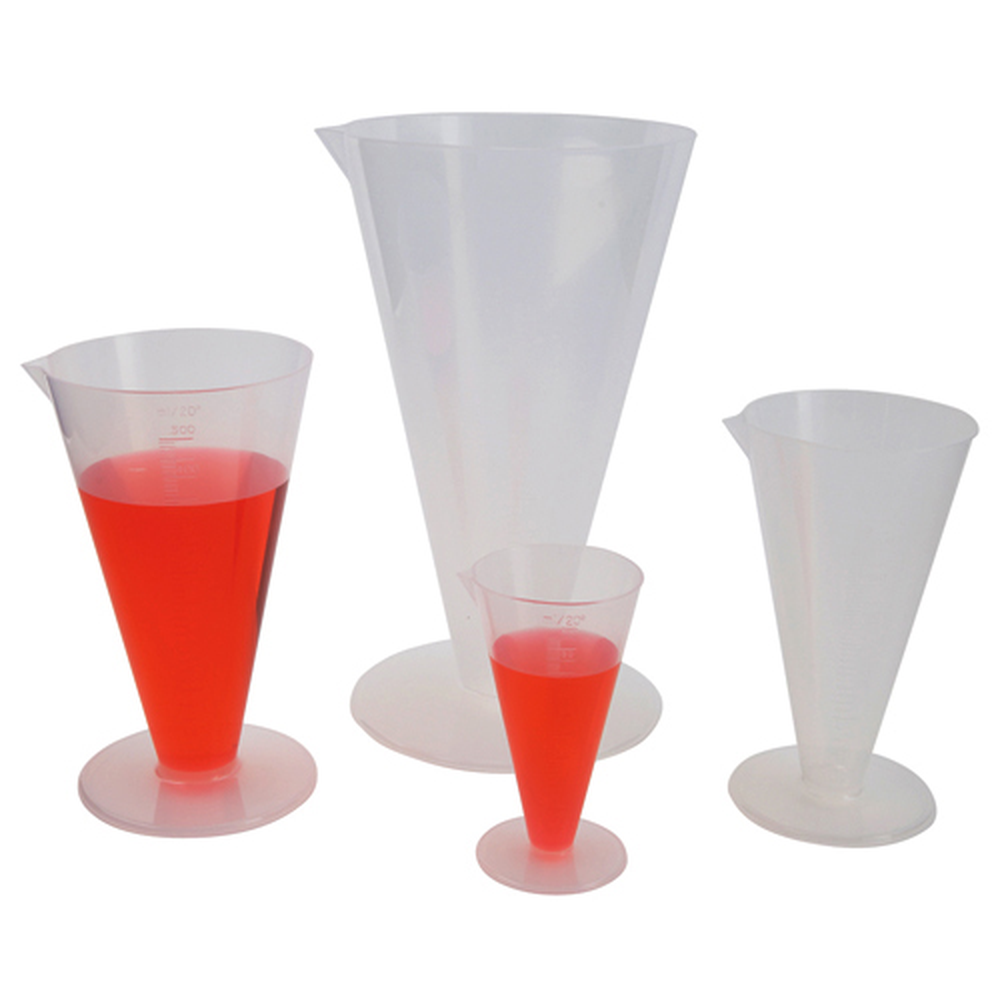 Cylinder Conical Graduated, PP 100mL, 6/CS