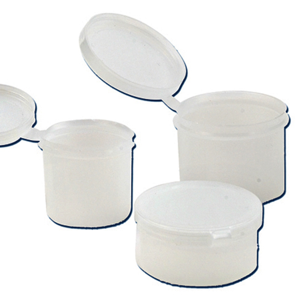 Container w Hinged Lid, PE 0.25oz, 100/CS