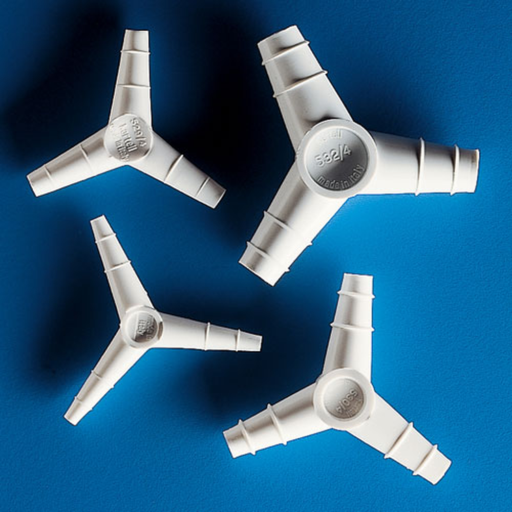 Tubing Connector Equal Y, PP 12-14mm, 100/CS
