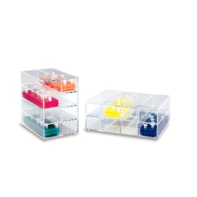 Storage Rack, Vertical, for 80-well Tube Racks, Clear