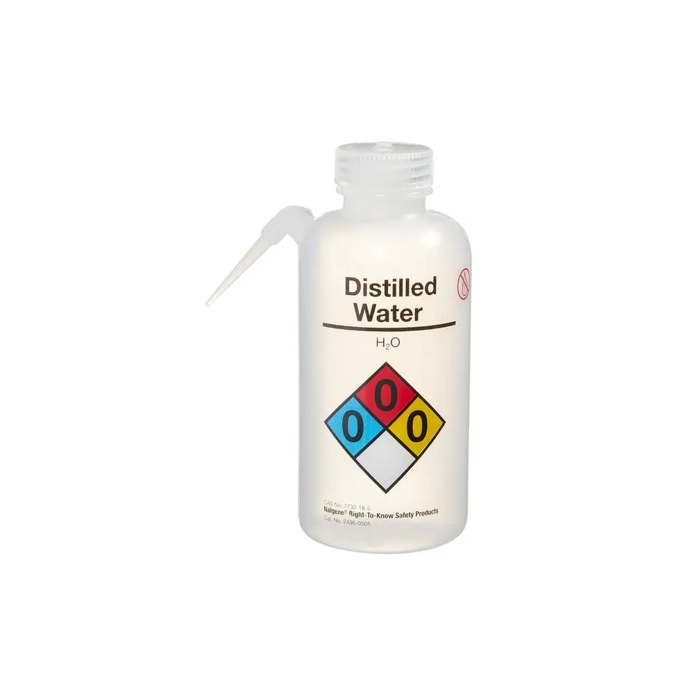 Wash Bottle Unitary RTK Distilled Water LDPE Natural 500 mL