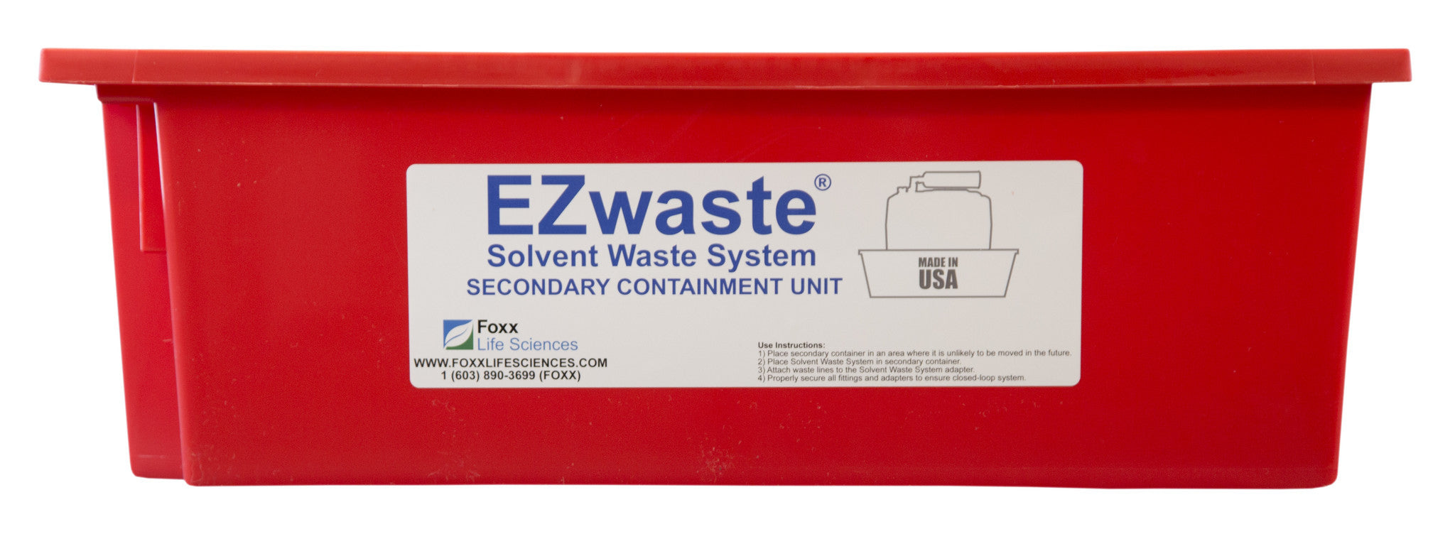 EZwaste® Secondary Container Spill Basin, Safety Tray for 1 L-10 L (1 to 2.5 Gallon) Carboys, Bottles, and DOT Waste Containers, 6/PK