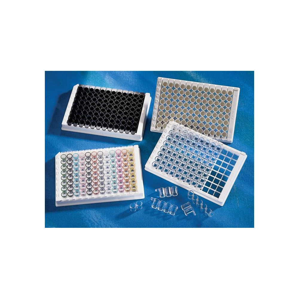 Corning 96 Well Clear Polystyrene High Bind Stripwell Strips, without Frame or Lid, Nonsterile