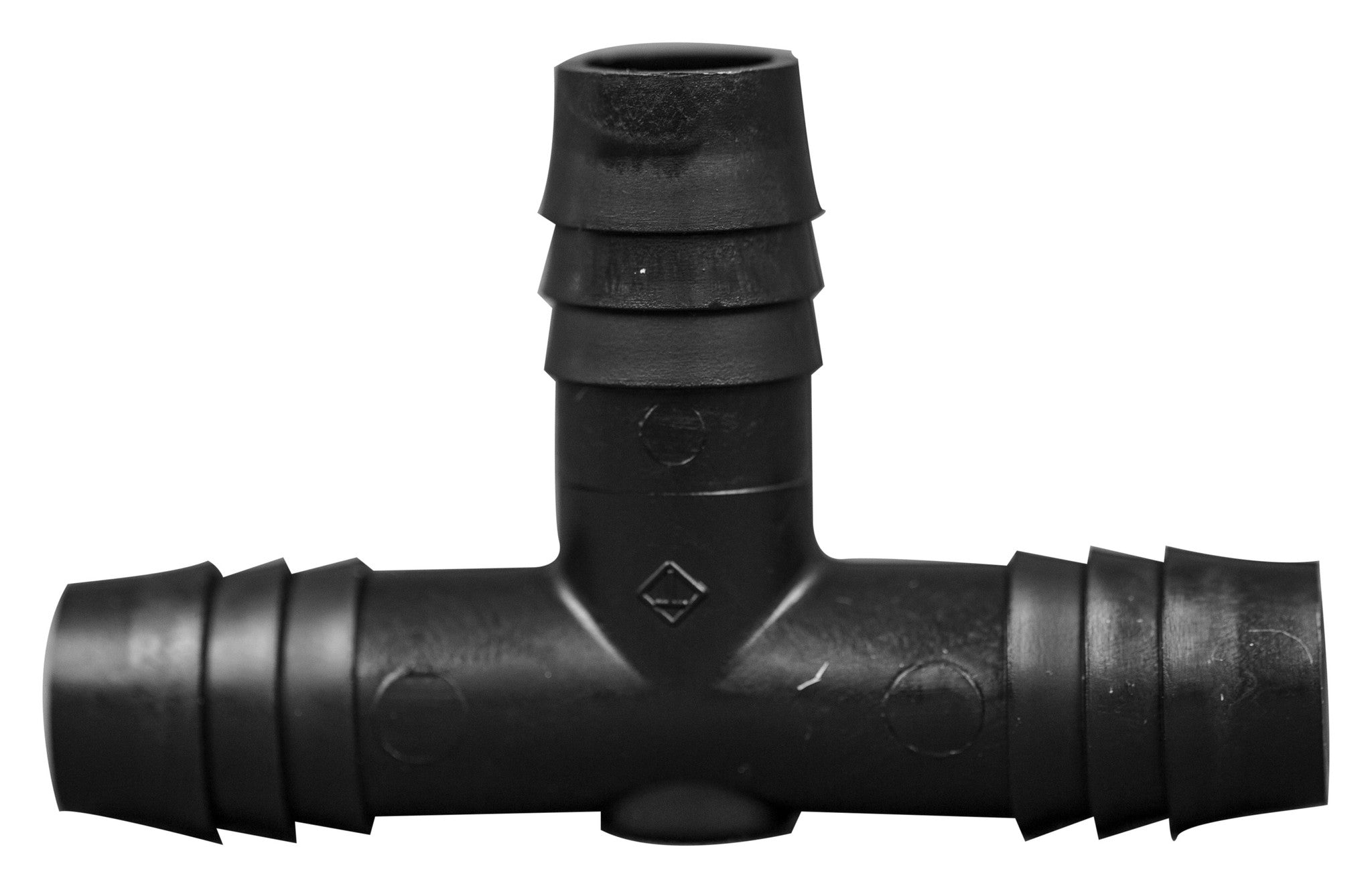Polyethylene T-Type Barbed Tubing Connectors (Tee-Shaped), Three 1/2 Inch Barbs, 10/PK