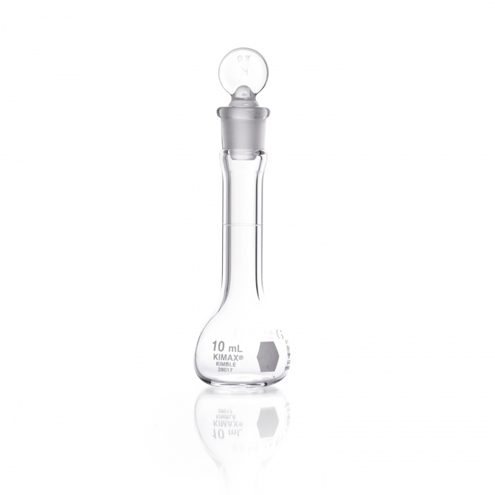 Volumetric Flask, Class A,Serialized and Certified with Glass Pennyhead,STOPPER,10ML