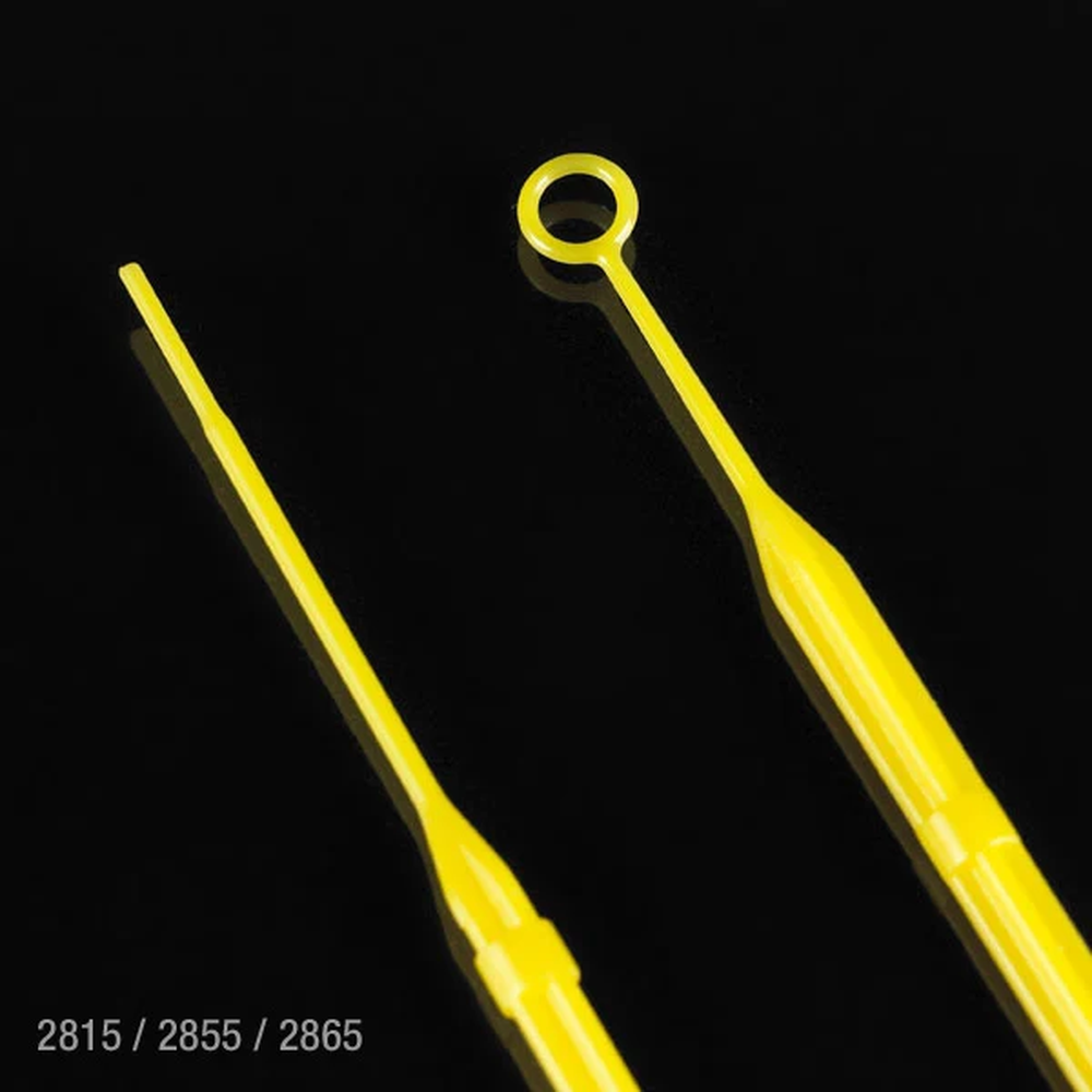 Inoculation Loop, Rigid, 10uL with Needle, with Calibration Certificate, STERILE, Yellow, 20/Peel Pack, 25 Packs/Unit - CS/6000