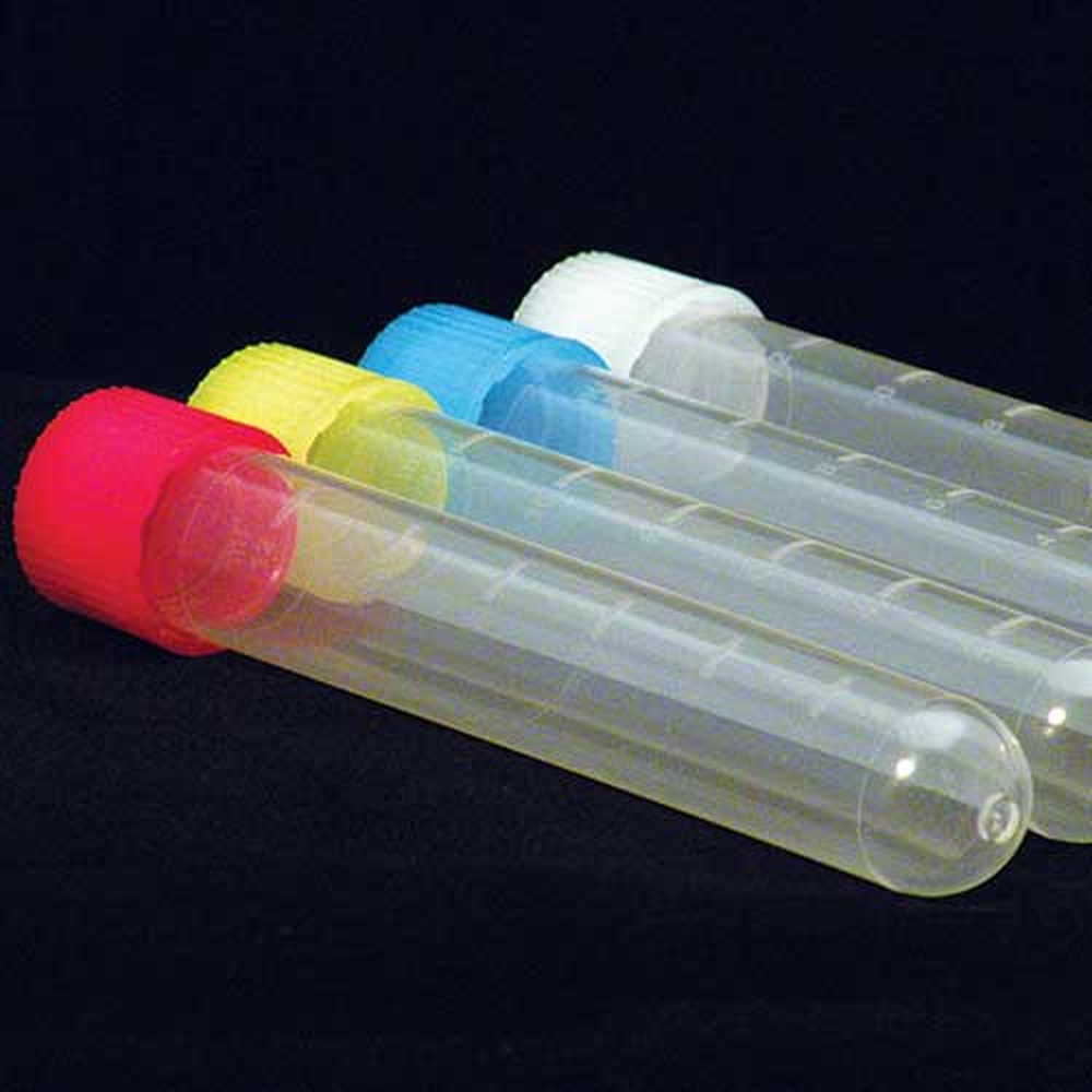 Test Tube Screw Closure Yellow, PP/LDPE, 100/PK