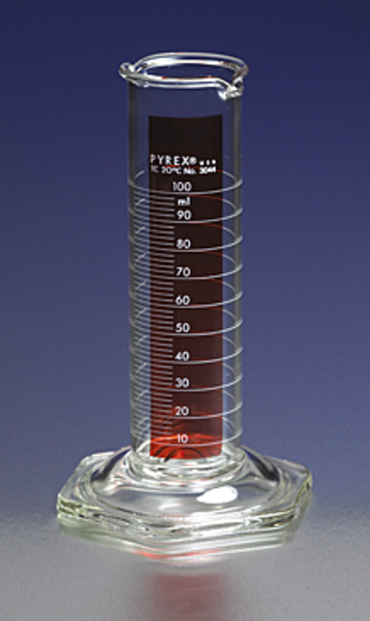 PYREX 10mL Single Metric Scale Graduated Cylinders, Lifetime Red, TC