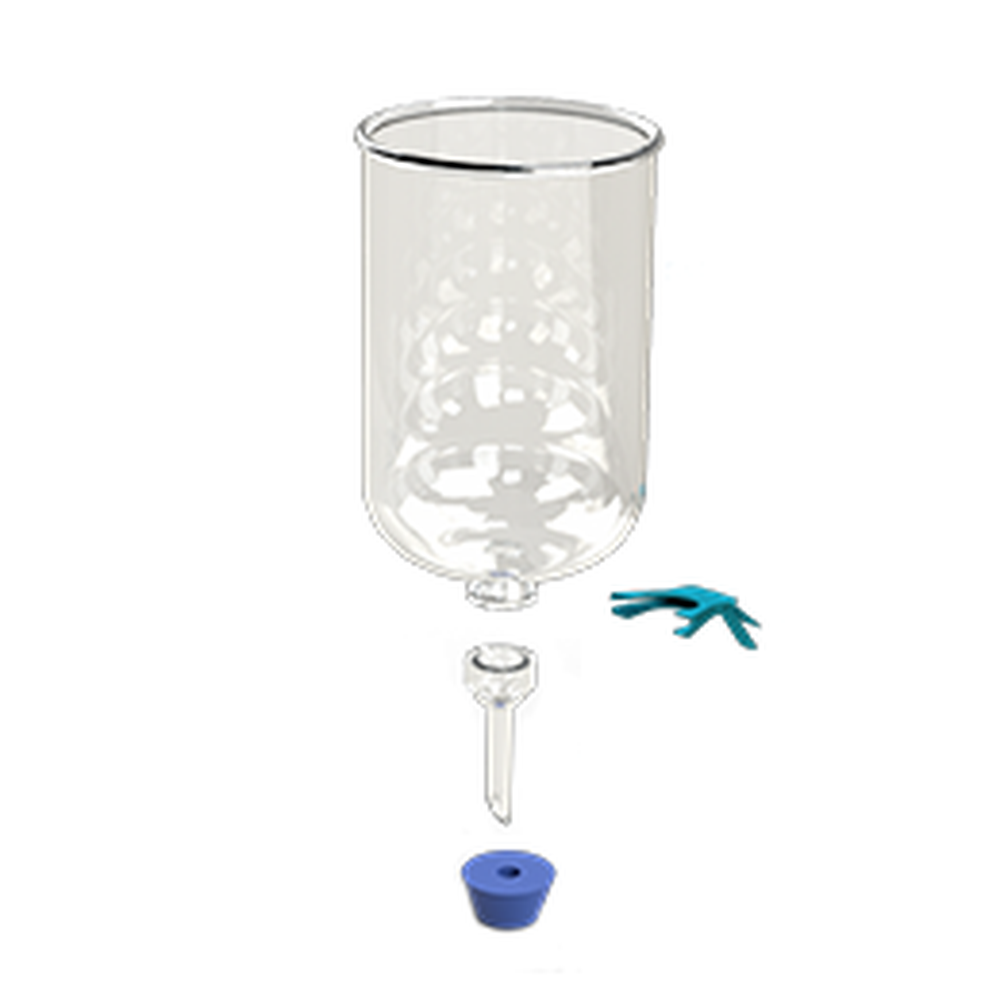 13mm Glass Microanalysis Holder, 1000 ml, KG 13 C (For use with 25mm membranes)