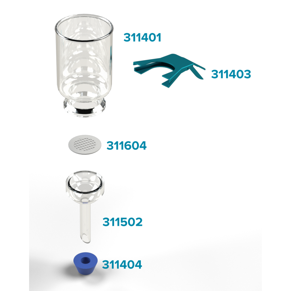 47mm Glass Microanalysis Holder, PTFE Support, 300 ml, KGT 47