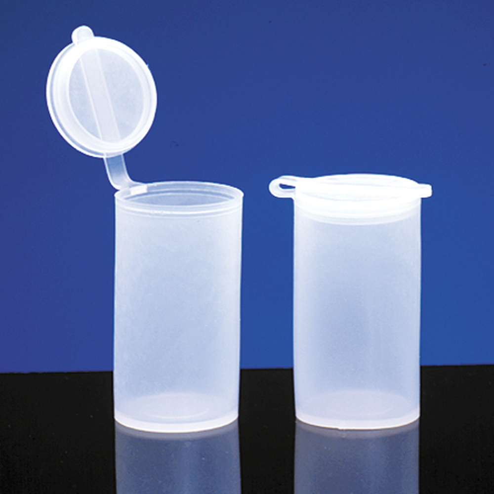 Vial w Hinged Snap Cap, LDPE 25mL, 1000/CS