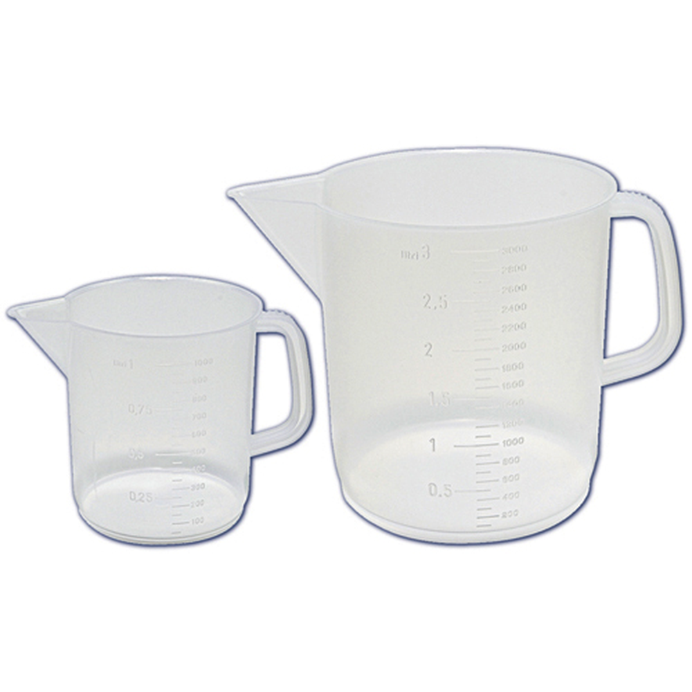 Beaker Low w Handle, PP 500mL, 24/CS