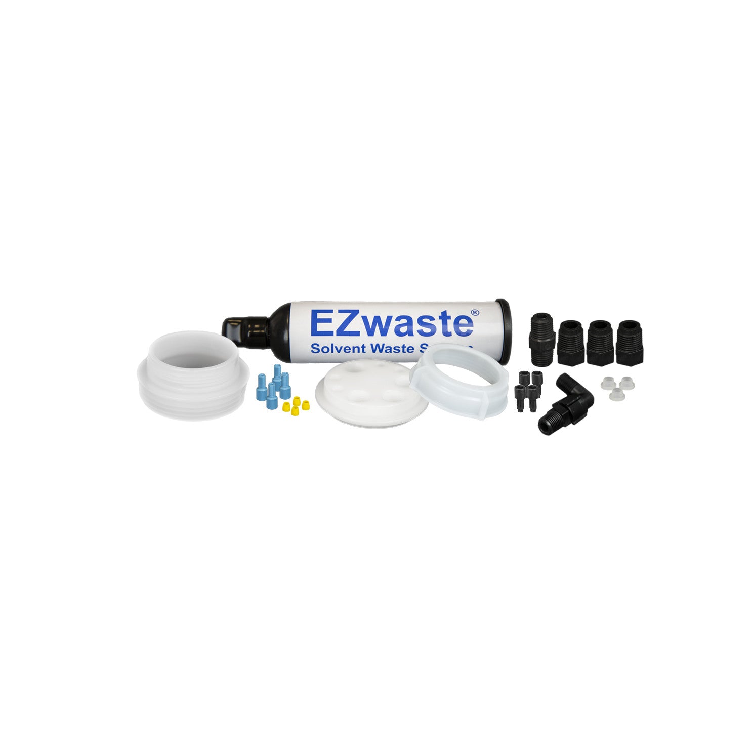 EZwaste® HPLC Solvent Waste System, Cap-Only Assembly w/ Drum Bung Adapter, 70 mm (S70) VersaCap w/ Four (4x) Ports for 1/8 Inch O.D. Tubing; Three (3x) Ports for 1/4 Inch O.D. Tubing, 1/EA