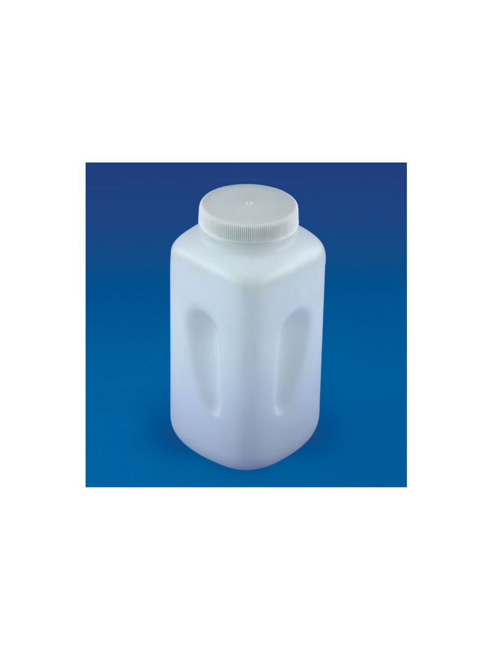 BOTTLE, SQUARE, WIDE MOUTH, PP, 4-LITER (4000ML)