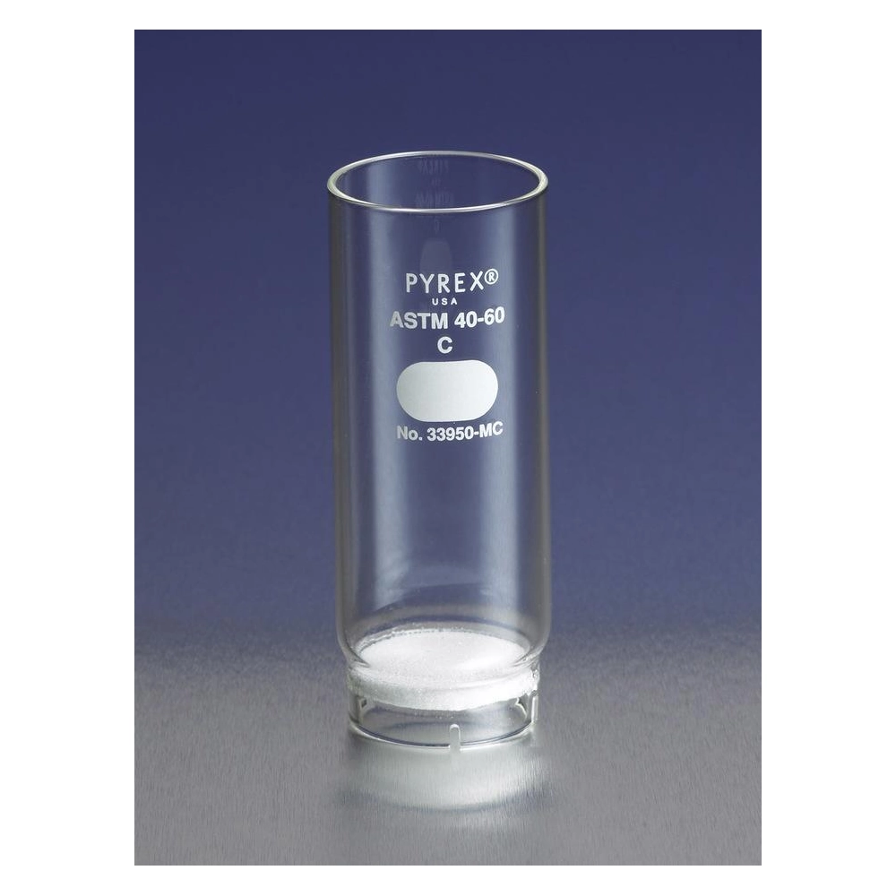 PYREX 45mm Diameter Coarse Porosity Fritted Thimble, 130mm Long