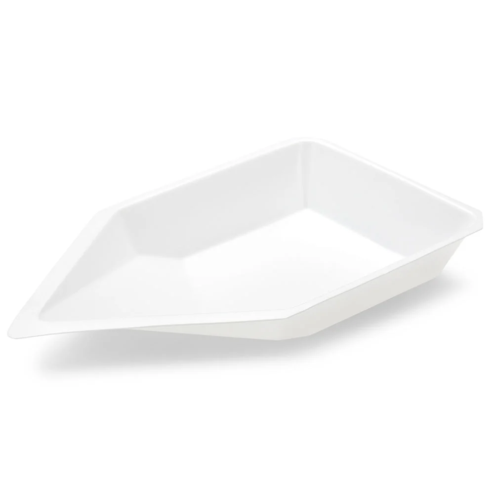 Weighing Boat Vessel, Plastic, with Pour Spout, Antistatic, PS, White/Natural, 120mL - CS/4000