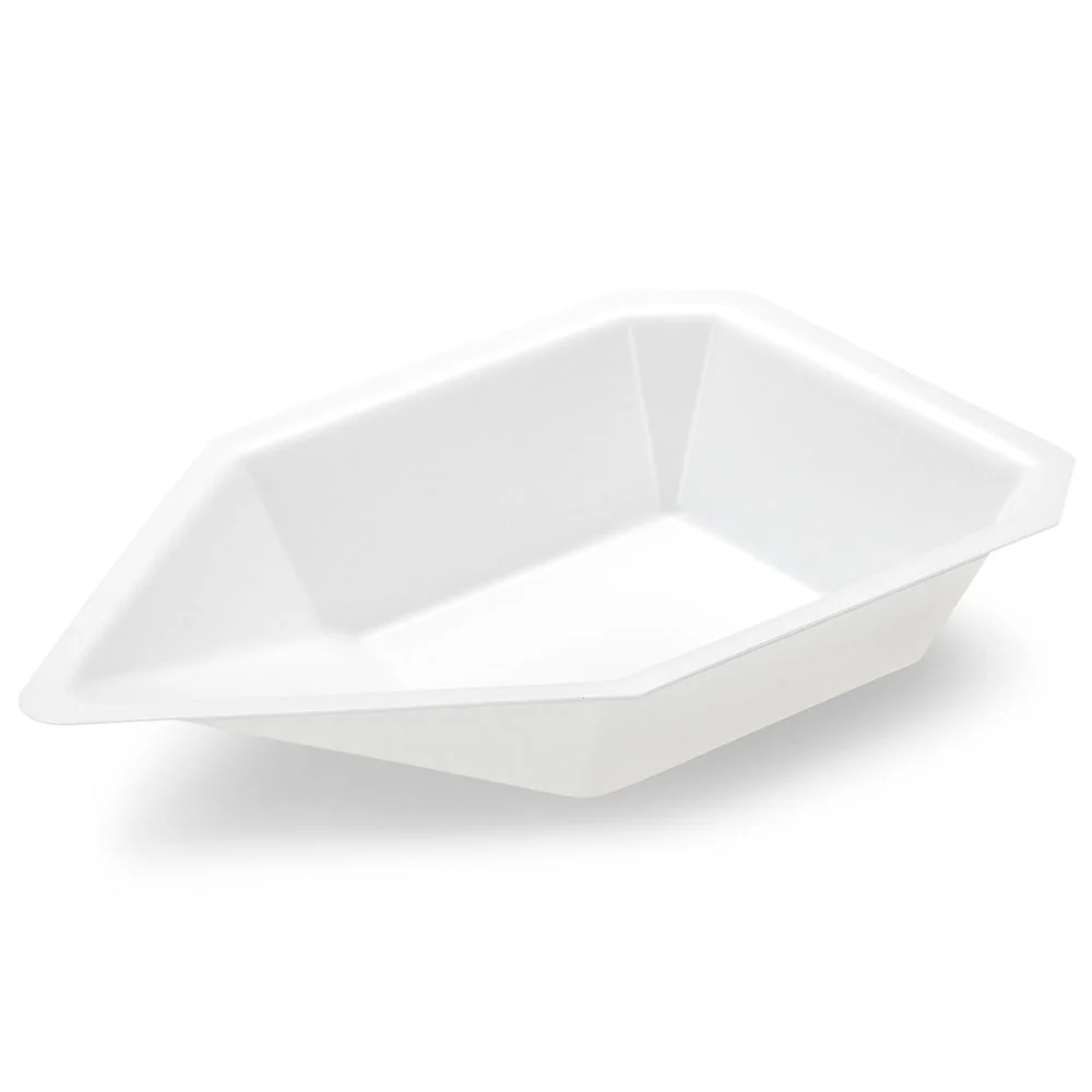 Weighing Boat Vessel, Plastic, with Pour Spout, Antistatic, PS, White/Natural, 240mL - CS/3000