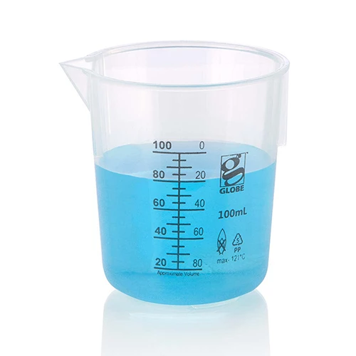 Beaker, Diamond Essentials, Griffin Style, Low Form, Printed Graduations, PP, 100mL, 12/Bag - CS/48