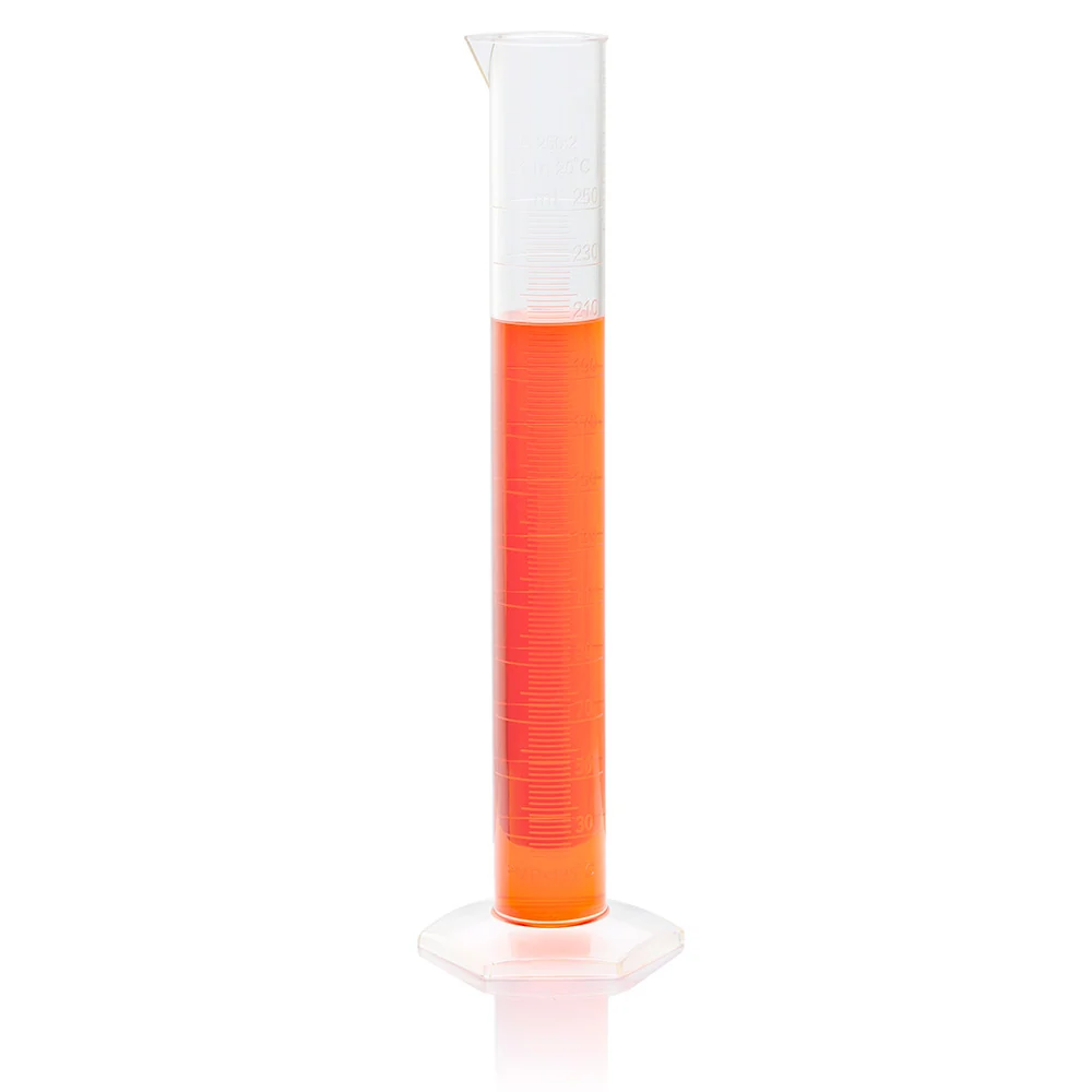 Cylinder, Measuring, Diamond Essentials, Class A, PMP, Molded Graduations, tall form, 250mL