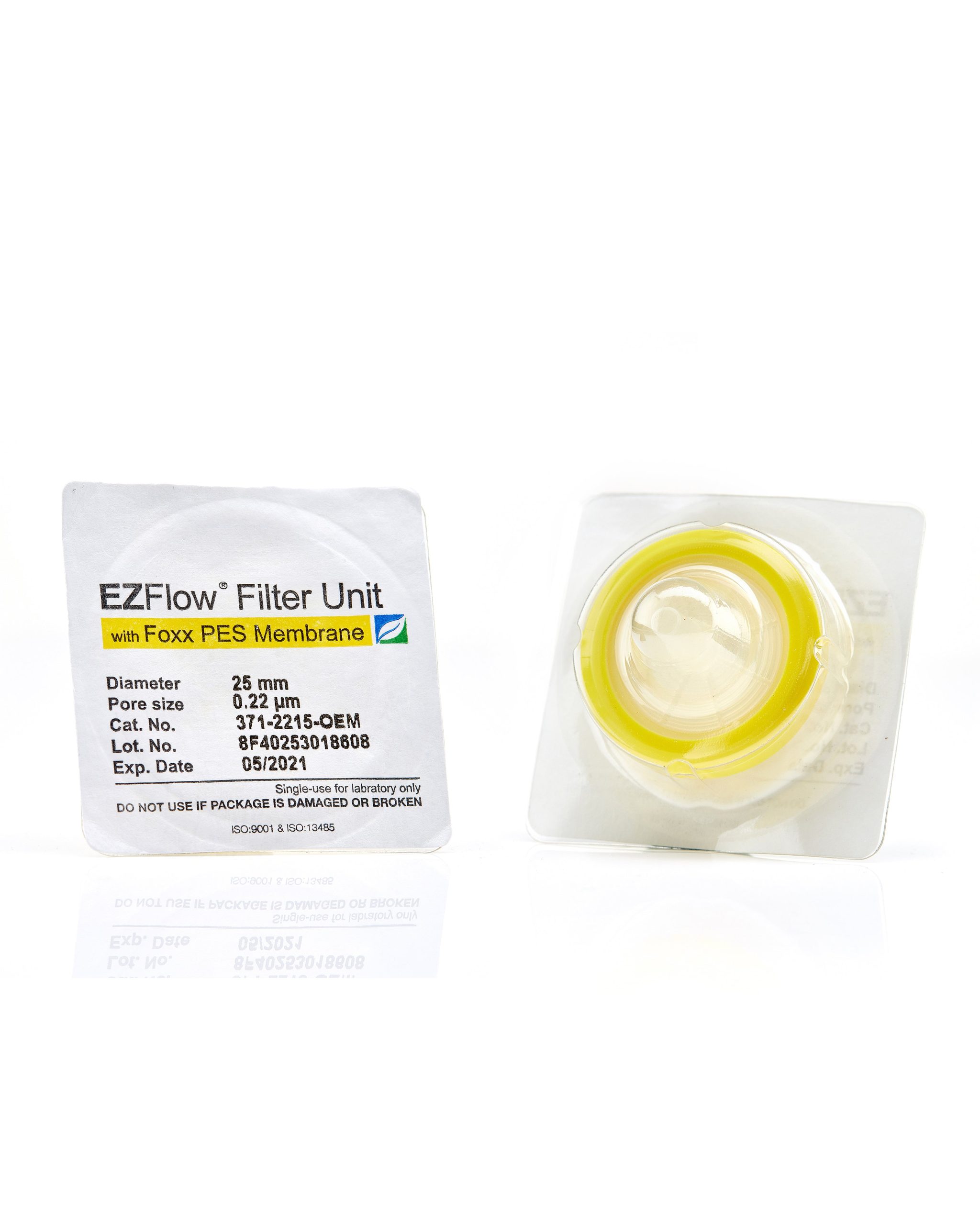 EZFlow® Sterile Polyethersulfone (PES) Syringe Filters, 0.22 µm Sterilizing Membrane, 25 mm, 100/PK