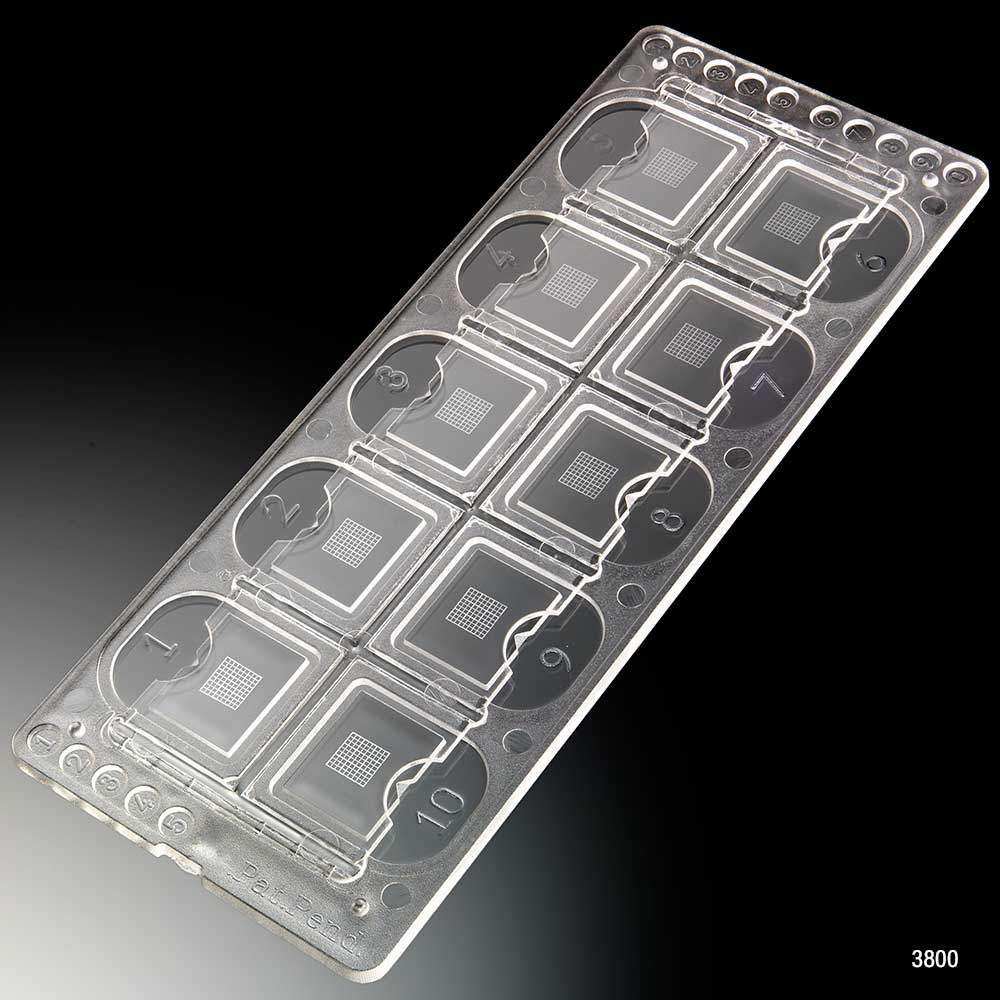 Quick-Read Precision Grid Urinalysis Slide with Counting Grid, 10 Wells/Slide, 100 Slides/Box (1000 Tests) - CS/2000