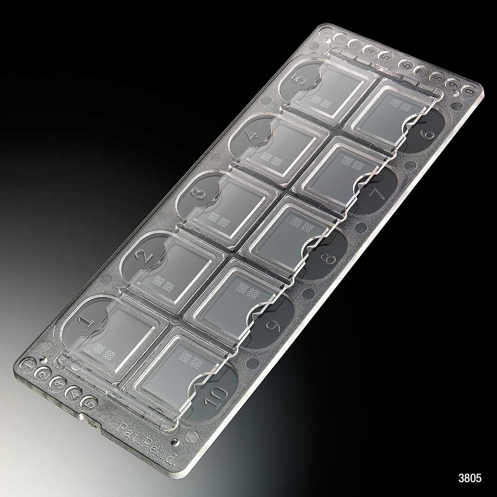 Quick-Read Precision Cell Slide Urinalysis Slide with Counting Circles, 10 Wells/Slide, 100 Slides/Box (1000 Tests) - CS/2000
