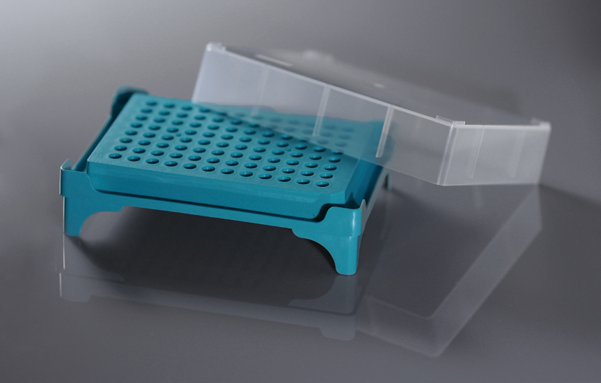 PCR Tube Rack, 96 well (8*12), individual cap, 5/pk, 25/cs